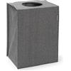 Brabantia - Borsa per Bucato - Pratico Coperchio Apertura Quick-drop - Salvaspazio - Ampio Volume - Facile da Svuotare - Grande Apertura - Risparmio di Tempo - Pepper black - 55 Litri
