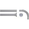 Sealskin Seallux Binario Modulare per Tenda da Doccia, Acciaio Inox, Cromato, 2,8 x 60 x 2,8 cm