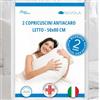 Allergosystem 2pz Federe Copricuscini Letto Matrimoniale Antiacaro 50x80cm - Dispositivo Medico Antiacaro e Anallergico MADE IN ITALY - Linea Nuvola