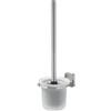 TIGER Ramos Scopino e Portascopino da WC, Acciaio Inox Spazzolato, Vetro, 11 x 37,7 x 13,5 cm
