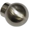 Gardinia Bottoni terminali per aste per Tende, 2 x Cappuccio terminale a Sfera, Metallo, Aspetto Acciaio Inox, Ø 25 mm