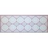 oKu-Tex Zerbino | Tappeto da cucina, motivo mosaico a quadri, lavabile, zerbino per interni | antiscivolo, azzurro/grigio, 45 x 75 cm