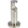 Gardinia 32557 Supporto con Base di Fissaggio per bastoni per Tende Ø 25 mm Aperto, Linea Windsor, Effetto Acciaio Inox, 8 cm