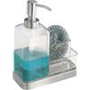 InterDesign iDesign 67080EU Portasapone e Spugne Forma 2, Plastica, Argento, 5x5x5 cm