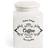 Excelsa Fine Quality Barattolo caffè, Ceramica, Bianco Avorio, capacità: ml.700