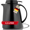 Helios Servitherm Thermos in plastica, Nero, 0,3 Liter