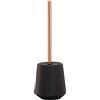 Sealskin Conical Scopino e Portascopino da WC, Porcellana, Nero, 39 x 12,3 x 12,3 cm