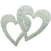Petra's Bastel News 50 Cuori Doppi con Scollatura 40 mm Feltro Glitter 1 mm su Un Lato Glitter: Crema, Fliz, 18 x 12 x 3 cm