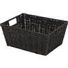 Compactor Etna Cesto Rettangolare in Carta Intrecciata a Mano, Nero, 31 x 24 x H. 14 cm, RAN6543