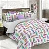 Italian Bed Linen Set Copripiumino Fantasy, Lavorato in Italia - Parure Copri Piumino - Sacco Piumone 150x200 cm con Patella e federa Cuscino, Singolo, Multicolor