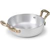 Baldassare Agnelli Pentole Agnelli, ALMA11012, Tegamino a Servire con 2 Maniglie in Ottone, Alluminio, Argento