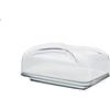 Guzzini Copriformaggio Rettangolare Gocce, Trasparente, 25.5 x 18 x h11.5 cm
