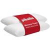 PIKOLIN Set 2 Cuscini Memory Foam da Hotel 75 cm - Adattabilità al collo e Ipoallergenici - Guanciale Letto Media Rigidità per Tutte le Posizioni di Sonno - Doppia Federa Traspirante e Morbida
