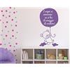 Decoramo Adesivi Murali Orsetto tra Le Nuvole Decorativo da Parete, PVC, Lavanda, 60x0.1x30 cm