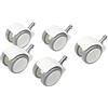 Topstar Topstar S'Neaker - Set di 5 ruote per sedia da ufficio, diametro 50 mm, dimensioni penna: 10 mm, bianco/grigio, in plastica