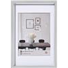walther design argento 50 x 60 cm con passe-partout, cornice in plastica Steel Style ES060S