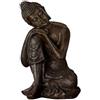 Zen Light Zen' Light Thai pensatore Statua Buddha, Resina, Bronzo, 13 x 12 x 20 cm