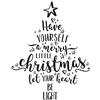 Rayher timbro Christmas tree, gomma su supporto in legno, 8x10cm, per decoro regali fai da te, biglietti d'auguri, etichette, decorazioni natalizie, 29143000