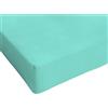 Italian Bed Linen Max Color Lenzuolo sotto Matrimoniale Maxi, 100% Cotone, Verde Acqua, King Size