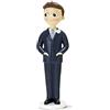 Mopec Statuetta Torta Sposo Mani nelle Tasche Blu, 21 cm