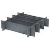 Compactor 3 Set di 6 Divisori per cassetti, per Biancheria Intima e Accessori, Lunghezza Regolabile, Polipropilene, Grigio, 44 x 10 cm, RAN9873