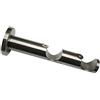 Gardinia Supporto Combinato per bastoni per Tende Ø 25/25 mm, Due Vie, Aperto, Linea Windsor, 8/6 cm, Metallo, Effetto Acciaio Inox