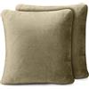 Amago Set di 2 Copricuscini, Effetto Cashmere, 50 x 50 cm - Tortora