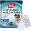Simple Solution Pannolini a Fascia Monuso per Cani Maschio con Idicatore di Bagnato, Medium, 12 unità