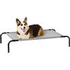Amazon Basics per Cane Lettino rialzato rinfrescante per animali domestici, Stoffa, Grigio, Misura M, L 110 x P 65 x H 19 cm