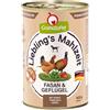 GranataPet Liebling's Mahlzeit Fagiano e Pollame, 6 x 400g, con spinaci | Alimento completo, Senza cereali, Senza zuccheri aggiunti, Cozza dalle labbra verdi, Made in Germany
