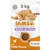 IAMS Anti-Hairball cibo secco per Gatti - Alimento secco per ridurre i boli di pelo per Gatti da 1 anno, 3 kg
