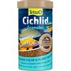 Tetra Cichlid Granules - Miscela di cibo principale con 2 granuli diversi per ciclidi di medie dimensioni, lattina da 500 ml
