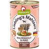 GranataPet Liebling's Mahlzeit Carne di Selvaggina e Manzo, Cibo per Cani Umido, Scatolette Senza Cereali e Zuccheri Aggiunti, Alimento Completo per Cani, 6 x 400 g