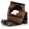 Amtra Deko Botte Grande - Decorazione in Resina atossica per Acquari, Accessorio Ornamentale subacqueo, Decorativo rifugio nascondiglio, Dipinto a Mano, Dimensione 7 * 7 * 7 cm