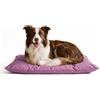 Italian Bed Linen Cuscino per Cani e Gatti - Cuscinone 100x60cm, Made in Italy - Letto per Cane di Taglia Grande, Media e Piccola - Cuccia Materasso Imbottito in Morbida Microfibra Lilla
