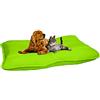 Italian Bed Linen Cuscino per Cani e Gatti - Cuscinone 100x60cm, Made in Italy - Letto per Cane di Taglia Grande, Media e Piccola - Cuccia Materasso Imbottito in Morbida Microfibra Verde Mela