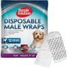Simple Solution Pannolini a Fascia Monuso per Cani Maschio con Idicatore di Bagnato, Taglia Toy, XS, 12 unità
