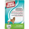 Simple Solution Pannolini per Cani USA e Getta per Cani di Sesso Femminile, Super Absorbent Leak-Proof Fit, Indicatore di umidità Confezione da 12