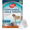 Simple Solution Pannolini a Fascia Monuso per Cani Maschio con Idicatore di Bagnato, Taglia Grande, Large, 12 unità