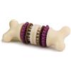 PetSafe Busy Buddy Bristle Bone - Giocattolo Masticabile per Cani, Masticabile, Osso Giocattolo con Anelli per Dolcetti, Lavabile in Lavastoviglie - Piccolo, S
