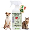 M' MA PETS Repellente Disabituante per Cani e Gatti 100% Naturale, Made in Italy - Spray Anti Urina Uso Interno ed Esterno - Formula Green a Base Vegetale Senza Alcool - 500ml