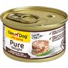 GimDog Pure Delight Pollo con manzo, Snack per cani ricco di proteine con carne tenera in gustosa gelatina, 12 scatolette, 12 x 85 g
