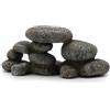 Amtra Deko Pietre Zen Giapponesi - Decorazione in Resina atossica per Acquari, Accessorio Ornamentale subacqueo, Decorativo rifugio nascondiglio, Dipinto a Mano, Dimensione 6,5 * 15 * 6 cm