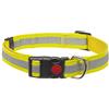 CHAPUIS SELLERIE SLA351 Collare Regolabile Riflettente per Cani - Collare in Similpelle Giallo - Larghezza 25 mm - Lunghezza 38-65 cm - Misura L