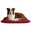 Italian Bed Linen Cuscino per Cani e Gatti - Cuscinone 100x60cm, Made in Italy - Letto per Cane di Taglia Grande, Media e Piccola - Cuccia Materasso Imbottito in Morbida Microfibra Bordeaux
