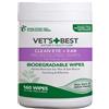 Vet's Best Clean Eye and Ear Salviette professionali biodegradabili per cani e gatti, confezione da 160 pezzi