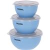 Kerbl Pet Maxi-Pet 80528 - Set di Ciotole in Acciaio Inox con Coperchio, 550 ml/900 ml/1200 ml