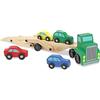 Melissa & Doug Camion Trasporto Auto in Legno, Bisarca in Legno, Giocattoli di Ruolo in Legno, Set da Gioco, Montessori, Regalo Bambini Bambine di 3 4 5 6 7 anni
