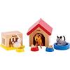 Leomark Casa delle bambole, sogno mansion in legno, mobili e accessori,  residence con 4 bambole, appartamento mansion dolls, house pieghevole 3  piani, dimensioni: 59 x 33 x 90 cm (LxPxA) : : Giochi e giocattoli