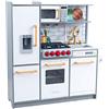 KidKraft Cucina Giocattolo in Legno Uptown Elite Bianco con Luci e Suoni per Bambini, Giocattolo per Bambini 3+ Anni, 53437